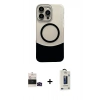 MARSİLYAN™- iPhone 14 Pro Max Kılıf Kozmos Form Özel Seri - Siyah Bilvis Hayalet Cam Ekran Koruyucu + Bilvis Titan Kamera Lens - SH