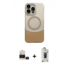MARSİLYAN™- iPhone 14 Pro Max Kılıf Kozmos Form Özel Seri - Siyah Bilvis Hayalet Cam Ekran Koruyucu + Bilvis Titan Kamera Lens - SH