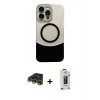 MARSİLYAN™- iPhone 14 Pro Max Kılıf Kozmos Form Özel Seri - Siyah Bilvis Hayalet Cam Ekran Koruyucu + Raze Metal Kamera Lens - GD