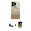 MARSİLYAN™- iPhone 14 Pro Max Kılıf Kozmos Form Özel Seri - Siyah Buffer Cam Ekran Koruyucu + Bilvis Titan Kamera Lens - SH