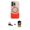 MARSİLYAN™- iPhone 14 Pro Max Kılıf Kozmos Form Özel Seri - Siyah Buffer Cam Ekran Koruyucu + Bilvis Titan Kamera Lens - SH