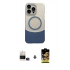MARSİLYAN™- iPhone 14 Pro Max Kılıf Kozmos Form Özel Seri - Siyah Buffer Cam Ekran Koruyucu + Bilvis Titan Kamera Lens - GD