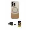 MARSİLYAN™- iPhone 14 Pro Max Kılıf Kozmos Form Özel Seri - Siyah Buffer Cam Ekran Koruyucu + Raze Metal Kamera Lens - GD