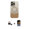 MARSİLYAN™- iPhone 14 Pro Max Kılıf Kozmos Form Özel Seri - Siyah Buffer Hayalet Cam Ekran Koruyucu + Bilvis Titan Kamera Lens - SH