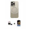 MARSİLYAN™- iPhone 14 Pro Max Kılıf Kozmos Form Özel Seri - Siyah Buffer Hayalet Cam Ekran Koruyucu + Bilvis Titan Kamera Lens - SH