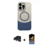 MARSİLYAN™- iPhone 14 Pro Max Kılıf Kozmos Form Özel Seri - Siyah Buffer Hayalet Cam Ekran Koruyucu + Raze Metal Kamera Lens - GS