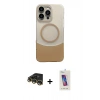 MARSİLYAN™- iPhone 14 Pro Max Kılıf Kozmos Form Özel Seri - Siyah Joko 5D Cam + Gold Raze Metal Kamera Lens