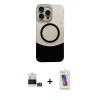 MARSİLYAN™- iPhone 14 Pro Max Kılıf Kozmos Form Özel Seri - Siyah Joko 5D Cam + Gümüş Bilvis Titan Kamera Lens