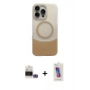 MARSİLYAN™- iPhone 14 Pro Max Kılıf Kozmos Form Özel Seri - Siyah Joko 5D Cam + Gümüş Bilvis Titan Kamera Lens