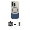 MARSİLYAN™- iPhone 14 Pro Max Kılıf Kozmos Form Özel Seri - Siyah Joko Magic 5D Hayalet Cam + PVD Metal Kamera Lens - TU