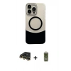 MARSİLYAN™- iPhone 14 Pro Max Kılıf Kozmos Form Özel Seri - Siyah Joko Magic 5D Hayalet Cam + Raze Metal Kamera Lens - GD