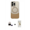 MARSİLYAN™- iPhone 14 Pro Max Kılıf Kozmos Form Özel Seri - Siyah Mat Seramik Nano Ekran Koruyucu + Bilvis Titan Kamera Lens - DNMR