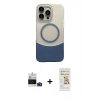 MARSİLYAN™- iPhone 14 Pro Max Kılıf Kozmos Form Özel Seri - Siyah Mat Seramik Nano Ekran Koruyucu + Bilvis Titan Kamera Lens - DNMR