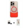 MARSİLYAN™- iPhone 14 Pro Max Kılıf Kozmos Form Özel Seri - Siyah Mat Seramik Nano Ekran Koruyucu + Bilvis Titan Kamera Lens - DNMR