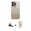 MARSİLYAN™- iPhone 14 Pro Max Kılıf Kozmos Form Özel Seri - Siyah Mat Seramik Nano Ekran Koruyucu + Bilvis Titan Kamera Lens - DNMR