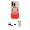 MARSİLYAN™- iPhone 14 Pro Max Kılıf Kozmos Form Özel Seri - Siyah Mat Seramik Nano Ekran Koruyucu + Bilvis Titan Kamera Lens - GD