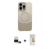 MARSİLYAN™- iPhone 14 Pro Max Kılıf Kozmos Form Özel Seri - Siyah Mat Seramik Nano Ekran Koruyucu + Bilvis Titan Kamera Lens - GD