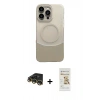 MARSİLYAN™- iPhone 14 Pro Max Kılıf Kozmos Form Özel Seri - Siyah Mat Seramik Nano Ekran Koruyucu + Gold Raze Metal Kamera Lens