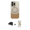 MARSİLYAN™- iPhone 14 Pro Max Kılıf Kozmos Form Özel Seri - Siyah Mat Seramik Nano Ekran Koruyucu + Raze Metal Kamera Lens - GS