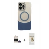 MARSİLYAN™- iPhone 14 Pro Max Kılıf Kozmos Form Özel Seri - Siyah Mat Seramik Nano Ekran Koruyucu + Bilvis Titan Kamera Lens - GS