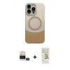 MARSİLYAN™- iPhone 14 Pro Max Kılıf Kozmos Form Özel Seri - Siyah Mat Seramik Nano Ekran Koruyucu + Bilvis Titan Kamera Lens - GS