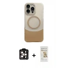 MARSİLYAN™- iPhone 14 Pro Max Kılıf Kozmos Form Özel Seri - Siyah Mat Seramik Nano Ekran Koruyucu + PVD Metal Kamera Lens - TU