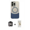 MARSİLYAN™- iPhone 14 Pro Max Kılıf Kozmos Form Özel Seri - Siyah Mat Seramik Nano Ekran Koruyucu + PVD Metal Kamera Lens - TU