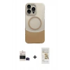 MARSİLYAN™- iPhone 14 Pro Max Kılıf Kozmos Form Özel Seri - Siyah Mat Seramik Nano Ekran Koruyucu + Bilvis Titan Kamera Lens - SH