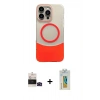 MARSİLYAN™- iPhone 14 Pro Max Kılıf Kozmos Form Özel Seri - Siyah Polymer Nano Ekran Koruyucu + Bilvis Titan Kamera Lens - SH