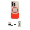 MARSİLYAN™- iPhone 14 Pro Max Kılıf Kozmos Form Özel Seri - Siyah Polymer Nano Ekran Koruyucu + Bilvis Titan Kamera Lens - GS