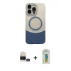 MARSİLYAN™- iPhone 14 Pro Max Kılıf Kozmos Form Özel Seri - Siyah Polymer Nano Ekran Koruyucu + Bilvis Titan Kamera Lens - GD