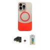 MARSİLYAN™- iPhone 14 Pro Max Kılıf Kozmos Form Özel Seri - Siyah Polymer Nano Ekran Koruyucu + Raze Metal Kamera Lens - GD