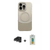 MARSİLYAN™- iPhone 14 Pro Max Kılıf Kozmos Form Özel Seri - Siyah Polymer Nano Ekran Koruyucu + Raze Metal Kamera Lens - GS