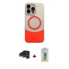 MARSİLYAN™- iPhone 14 Pro Max Kılıf Kozmos Form Özel Seri - Siyah Polymer Nano Ekran Koruyucu + Raze Metal Kamera Lens - GS