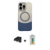 MARSİLYAN™- iPhone 14 Pro Max Kılıf Kozmos Form Özel Seri - Siyah Polymer Nano Ekran Koruyucu + Raze Metal Kamera Lens - GS