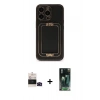 MARSİLYAN™- iPhone 14 Pro Max Kılıf Kozmos Minimal Prime - Şeffaf 360 Full Body Arka Koruyucu + Bilvis Titan Kamera Lens - SH