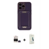 MARSİLYAN™- iPhone 14 Pro Max Kılıf Kozmos Minimal Prime - Şeffaf Pasifik Cam Ekran Koruyucu + Bilvis Titan Kamera Lens - DNMR