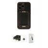 MARSİLYAN™- iPhone 14 Pro Max Kılıf Kozmos Minimal Prime - Şeffaf Pasifik Cam Ekran Koruyucu + Raze Metal Kamera Lens - GD