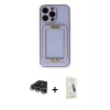 MARSİLYAN™- iPhone 14 Pro Max Kılıf Kozmos Minimal Prime - Şeffaf Pasifik Cam Ekran Koruyucu + Gümüş Raze Metal Kamera Lens