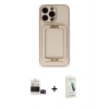 MARSİLYAN™- iPhone 14 Pro Max Kılıf Kozmos Minimal Prime - Şeffaf Pasifik Cam Ekran Koruyucu + Siyah Bilvis Titan Kamera Lens