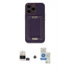 MARSİLYAN™- iPhone 14 Pro Max Kılıf Kozmos Minimal Prime - Şeffaf Royal Nano Ekran Koruyucu + Bilvis Titan Kamera Lens - GD