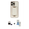 MARSİLYAN™- iPhone 14 Pro Max Kılıf Kozmos Minimal Prime - Şeffaf Royal Nano Ekran Koruyucu + Bilvis Titan Kamera Lens - DNMR