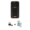 MARSİLYAN™- iPhone 14 Pro Max Kılıf Kozmos Minimal Prime - Şeffaf Royal Nano Ekran Koruyucu + Bilvis Titan Kamera Lens - GD