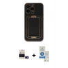 MARSİLYAN™- iPhone 14 Pro Max Kılıf Kozmos Minimal Prime - Şeffaf Royal Nano Ekran Koruyucu + Bilvis Titan Kamera Lens - DNMR