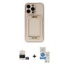 MARSİLYAN™- iPhone 14 Pro Max Kılıf Kozmos Minimal Prime - Şeffaf Royal Nano Ekran Koruyucu + Bilvis Titan Kamera Lens - GD