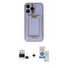 MARSİLYAN™- iPhone 14 Pro Max Kılıf Kozmos Minimal Prime - Şeffaf Royal Nano Ekran Koruyucu + Bilvis Titan Kamera Lens - DNMR