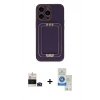 MARSİLYAN™- iPhone 14 Pro Max Kılıf Kozmos Minimal Prime - Şeffaf Royal Nano Ekran Koruyucu + Bilvis Titan Kamera Lens - DNMR