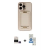 MARSİLYAN™- iPhone 14 Pro Max Kılıf Kozmos Minimal Prime - Şeffaf Royal Nano Ekran Koruyucu + Bilvis Titan Kamera Lens - GS
