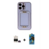MARSİLYAN™- iPhone 14 Pro Max Kılıf Kozmos Minimal Prime - Siyah 18D Cam Ekran Koruyucu + Bilvis Titan Kamera Lens - GD