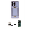 MARSİLYAN™- iPhone 14 Pro Max Kılıf Kozmos Minimal Prime - Siyah 360 Mat Full Body Arka Koruyucu + Bilvis Titan Kamera Lens - GD